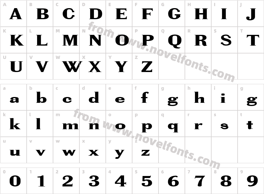 FZ ROMAN 40 EXCharacter Map