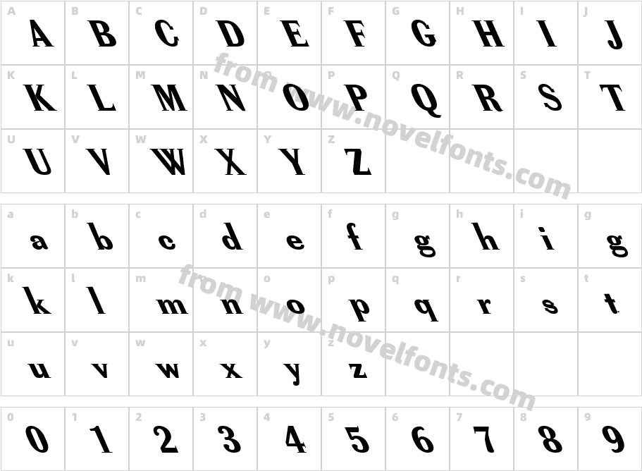 FZ ROMAN 40 LEFTYCharacter Map