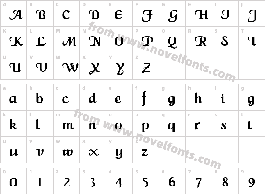 470-CAI978Character Map