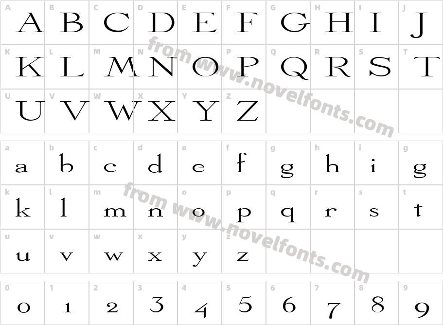 FZ ROMAN 5 EXCharacter Map