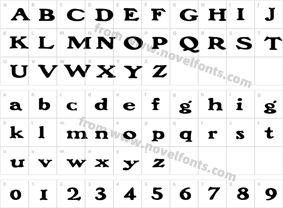 FZ ROMAN 6 EXCharacter Map