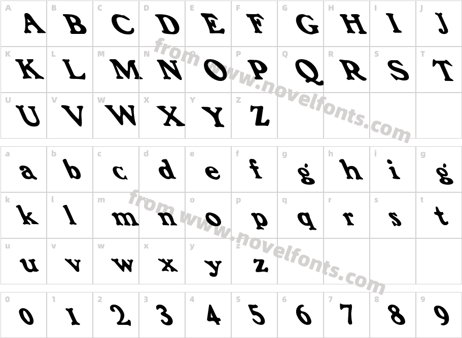 FZ ROMAN 6 LEFTYCharacter Map