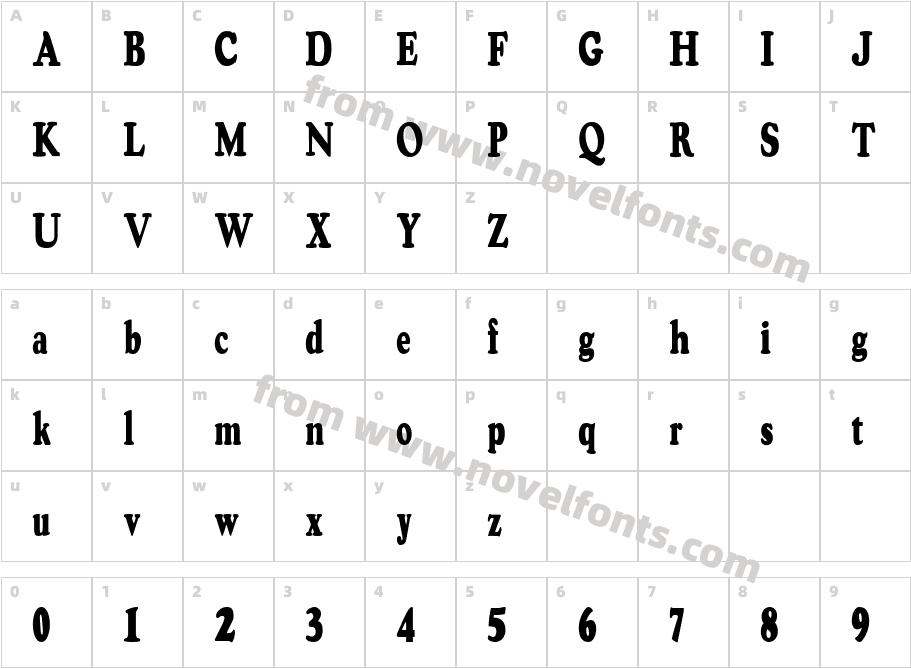 FZ ROMAN 8 CONDCharacter Map