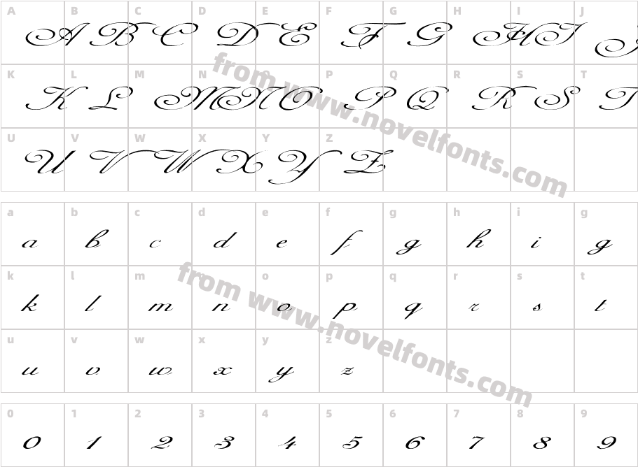 FZ SCRIPT 1 EXCharacter Map