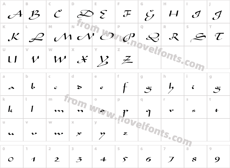 FZ SCRIPT 4 EXCharacter Map