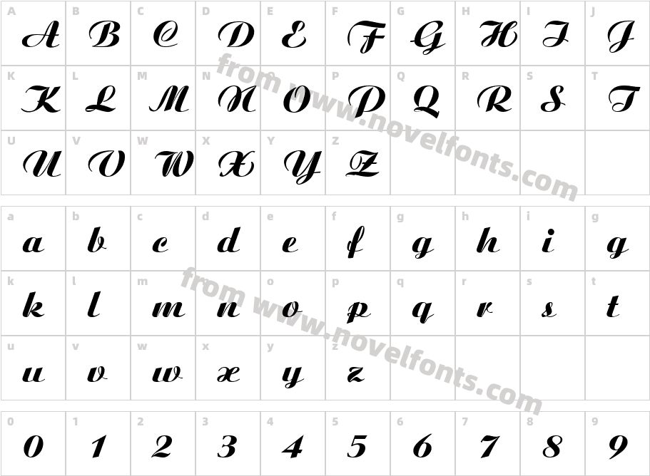 FZ SCRIPT 6Character Map