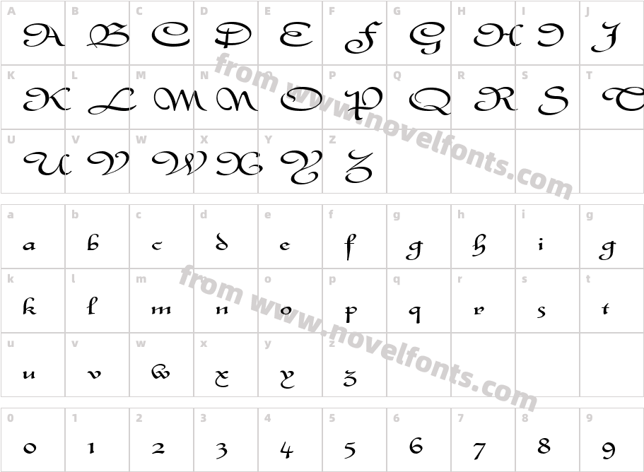 FZ SCRIPT 8 EXCharacter Map