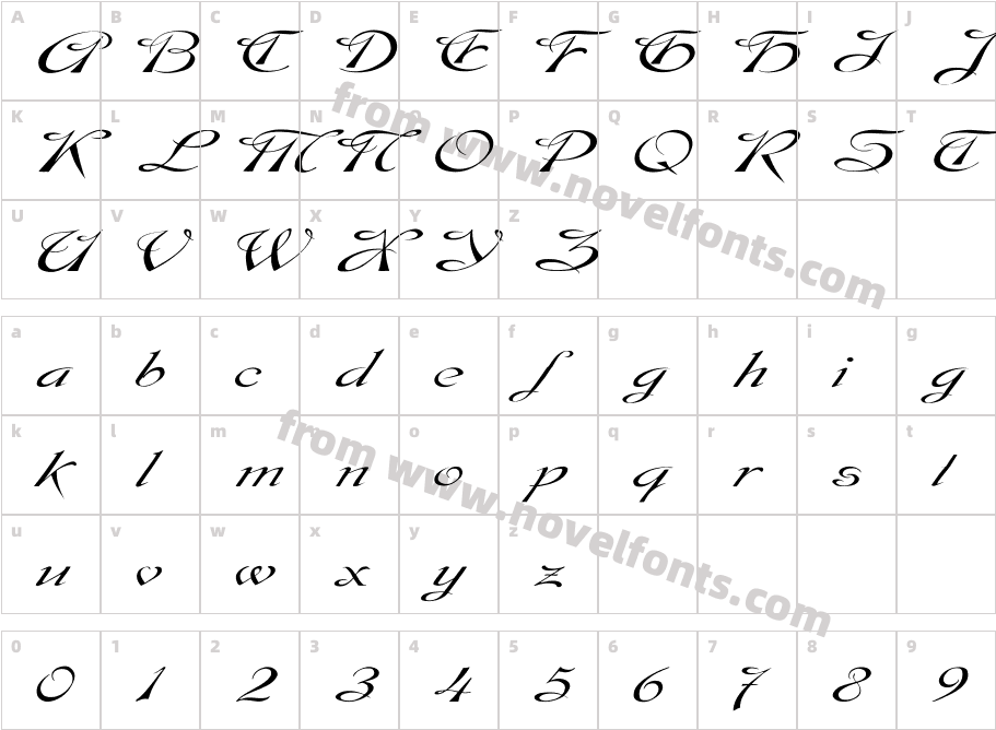 FZ SCRIPT 9 EXCharacter Map