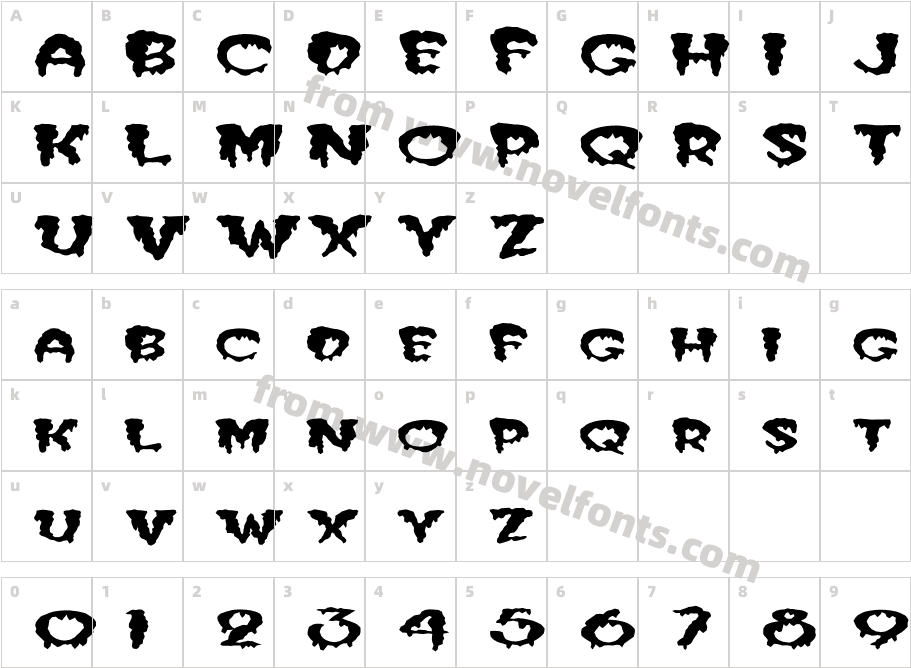 FZ UNIQUE 10 MANGLED EXCharacter Map