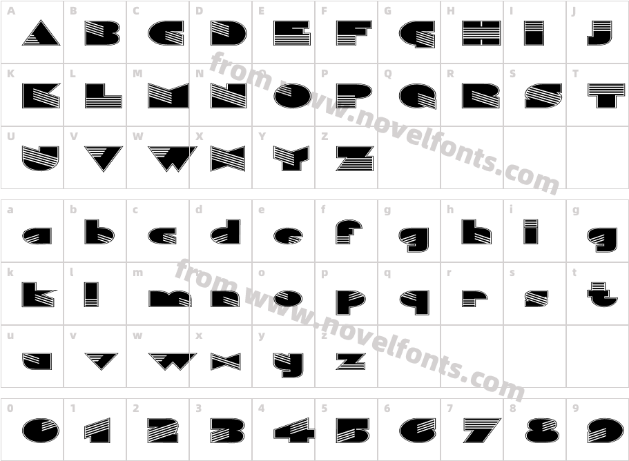 FZ UNIQUE 11 CONTOUR EXCharacter Map