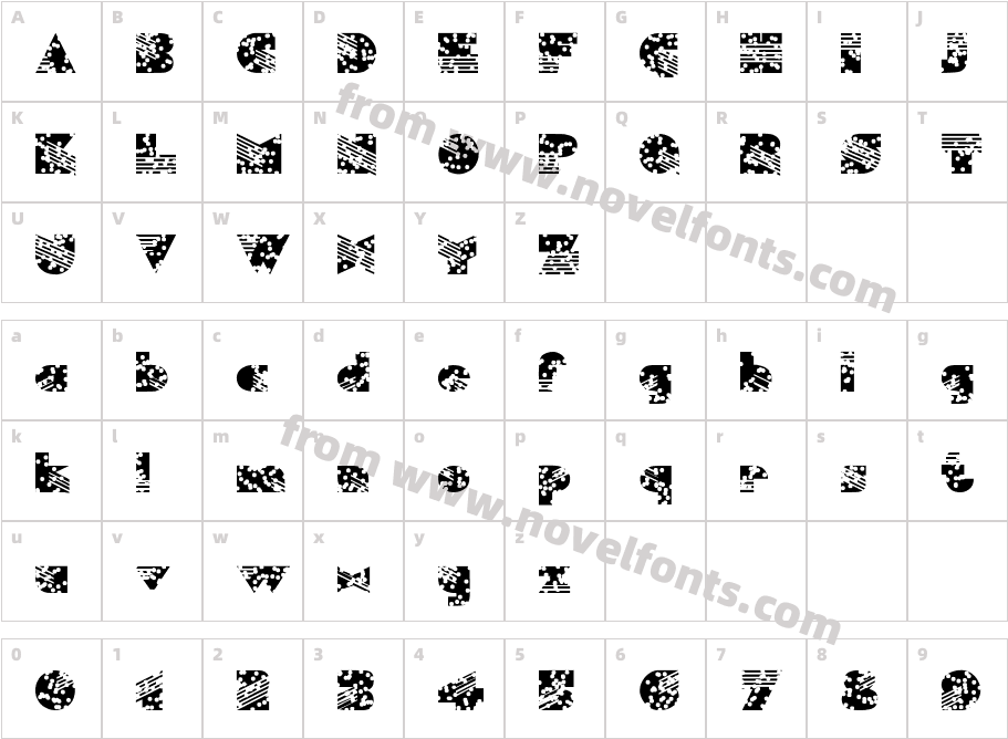 FZ UNIQUE 11 HOLEYCharacter Map