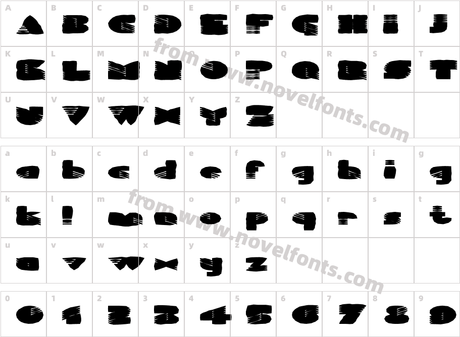 FZ UNIQUE 11 MANGLED EXCharacter Map