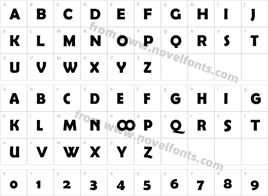 Berlinsans-DemiExpertCharacter Map