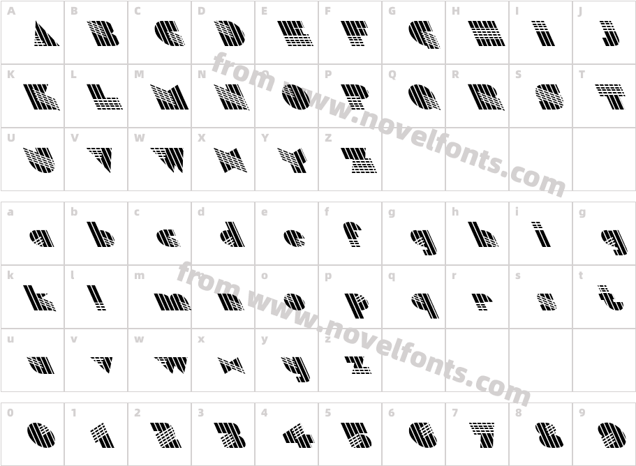 FZ UNIQUE 11 STRIPED LEFTYCharacter Map