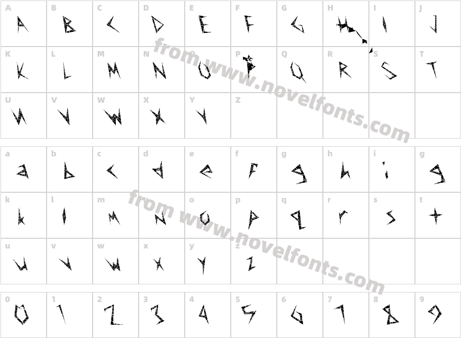 FZ UNIQUE 17 CRACKED LEFTYCharacter Map