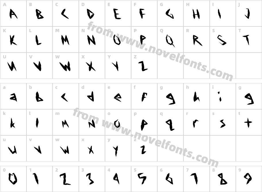 FZ UNIQUE 17 MANGLED LEFTYCharacter Map