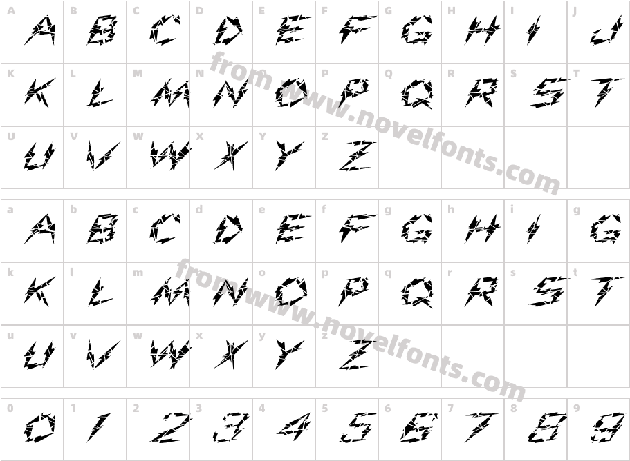 FZ UNIQUE 19 CRACKED EXCharacter Map