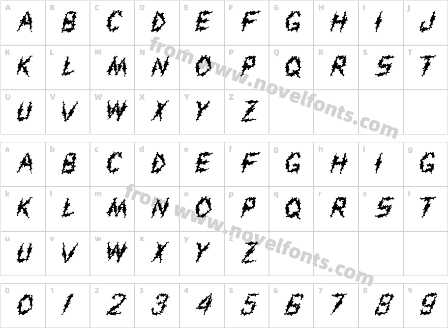 FZ UNIQUE 19 SPIKEDCharacter Map