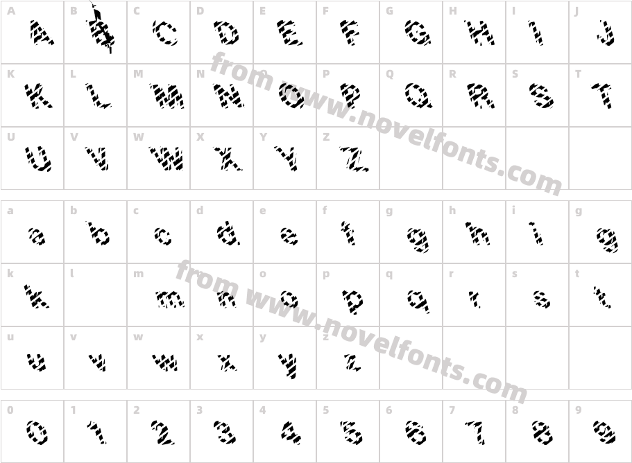 FZ UNIQUE 20 STRIPED LEFTYCharacter Map