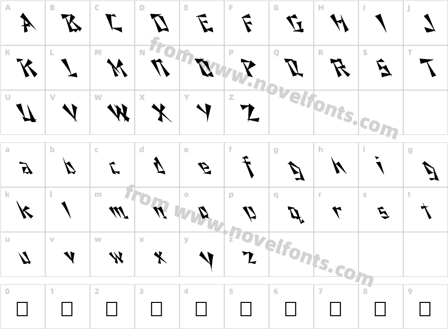 FZ UNIQUE 21 LEFTYCharacter Map