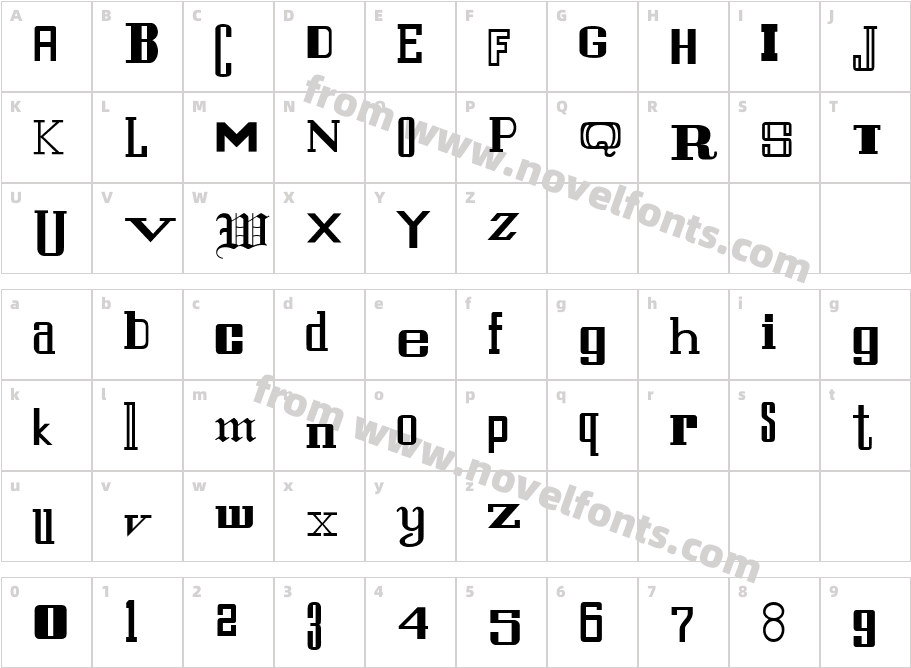 FZ UNIQUE 24Character Map