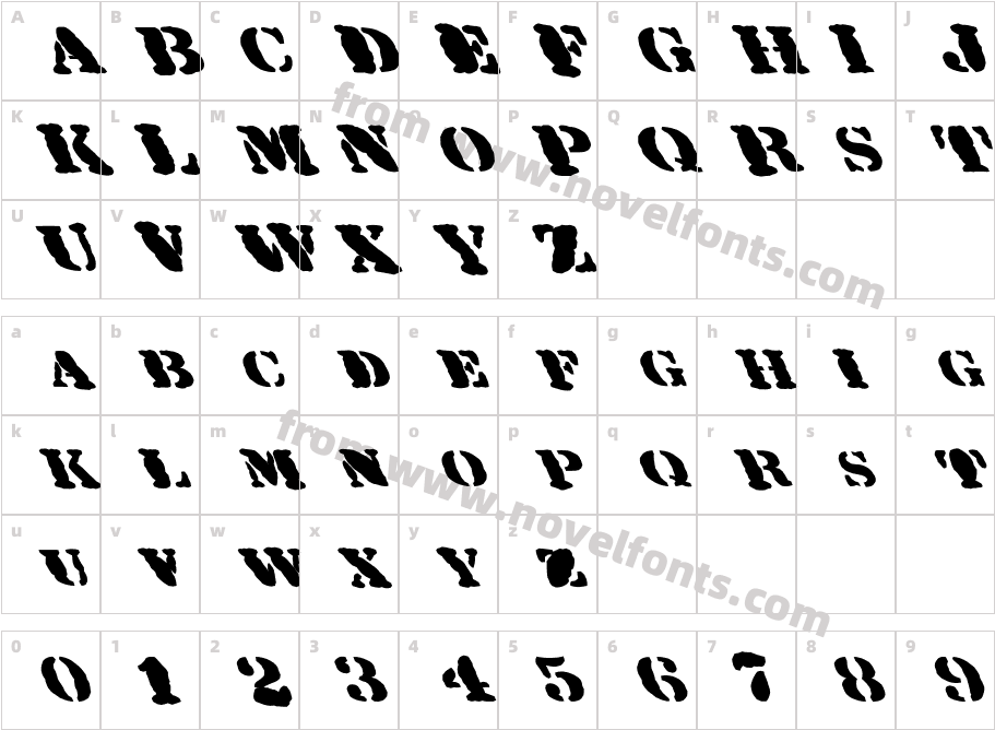 FZ UNIQUE 25 MANGLED LEFTYCharacter Map