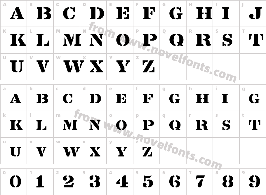 FZ UNIQUE 25Character Map