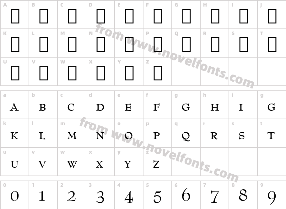 BernhardMod SmCap BT Small CapCharacter Map