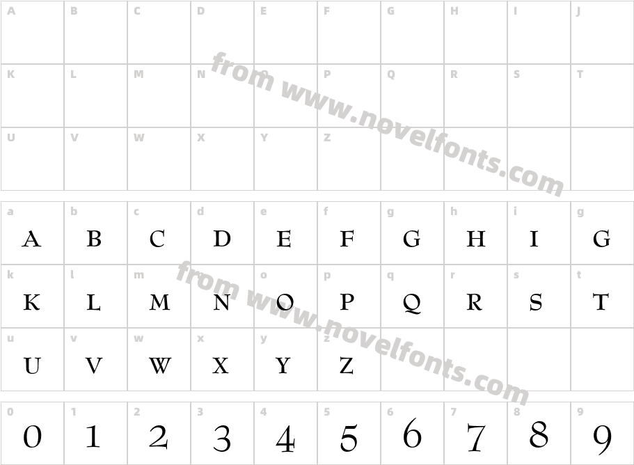 BernhardModernBT-SmallCapCharacter Map