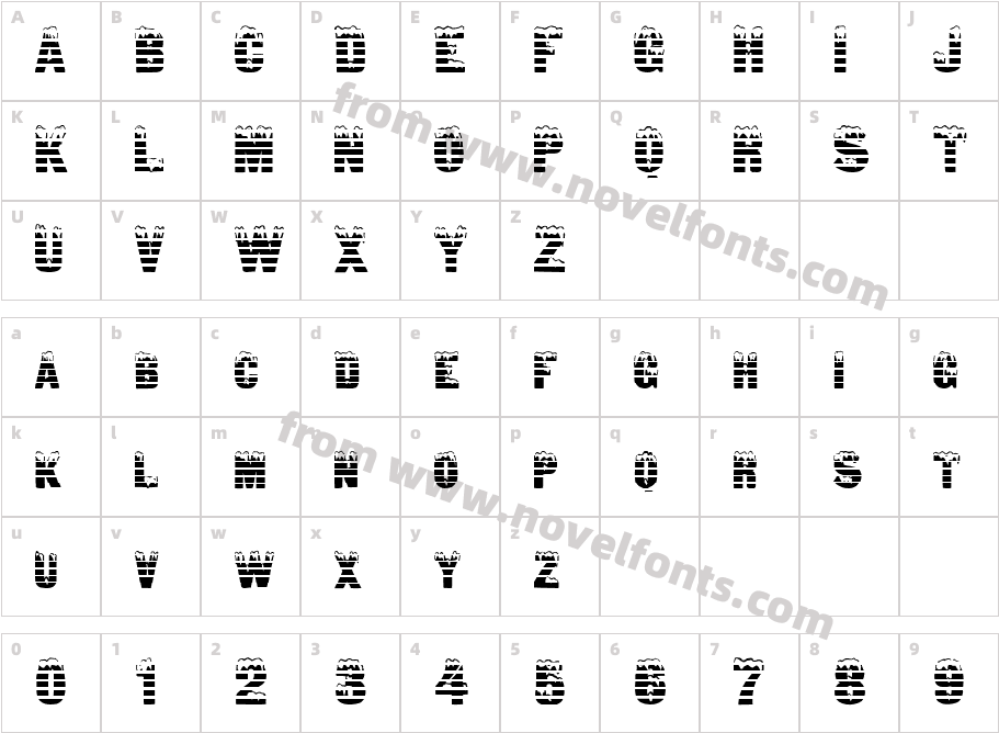 FZ UNIQUE 6 STRIPEDCharacter Map