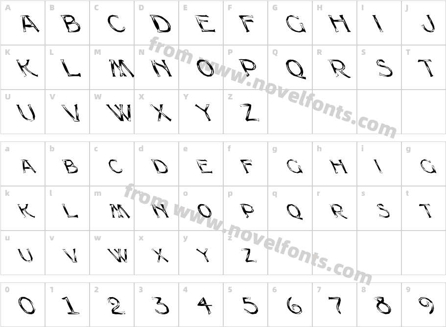 FZ UNIQUE 8 MANGLED LEFTYCharacter Map