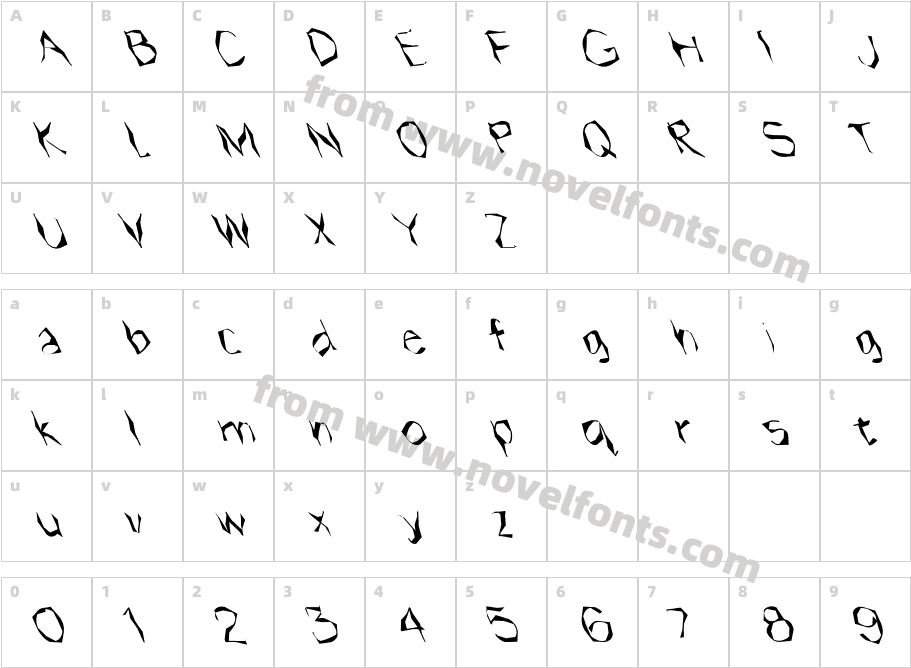 FZ WACKY 14 LEFTYCharacter Map