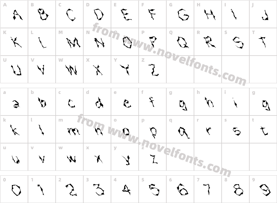 FZ WACKY 15 LEFTYCharacter Map