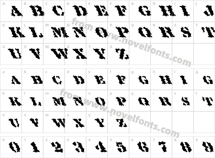 FZ WACKY 19 LEFTYCharacter Map