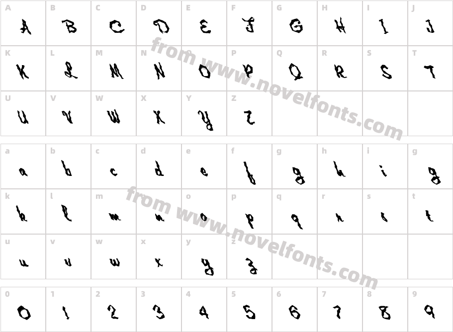 FZ WACKY 2 LEFTYCharacter Map