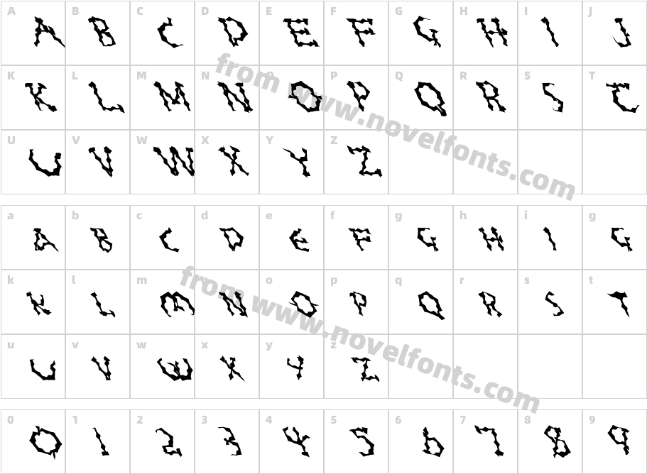 FZ WACKY 23 LEFTYCharacter Map