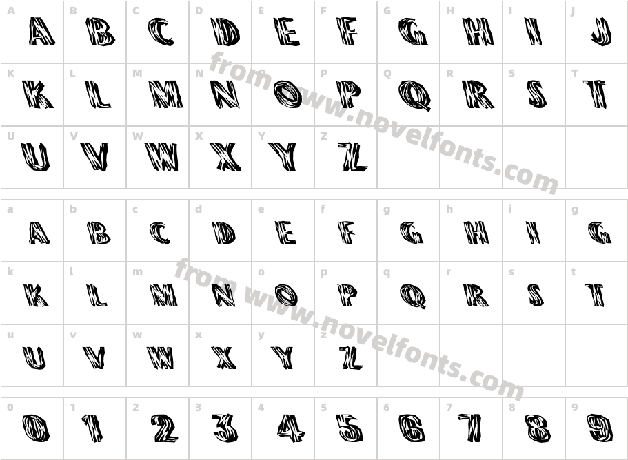 FZ WACKY 24 LEFTYCharacter Map