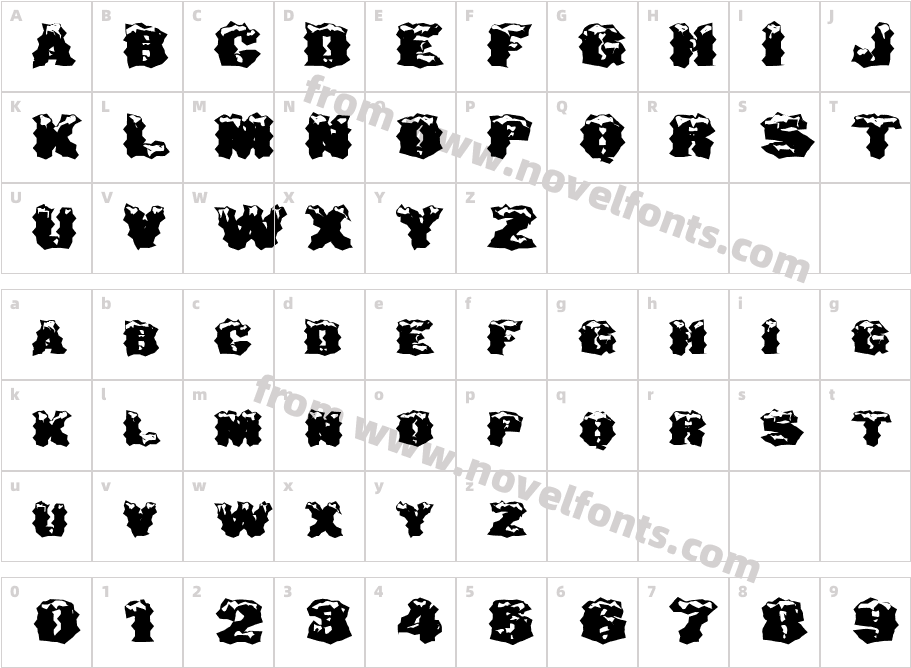 FZ WACKY 29 EXCharacter Map