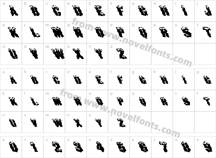 FZ WACKY 29 LEFTYCharacter Map