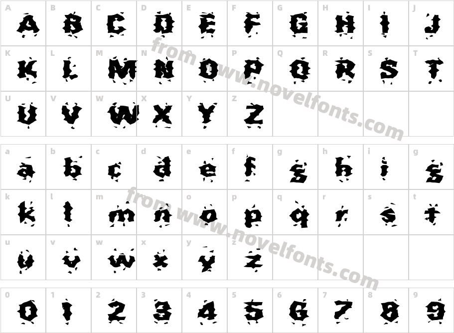 FZ WACKY 31 EXCharacter Map