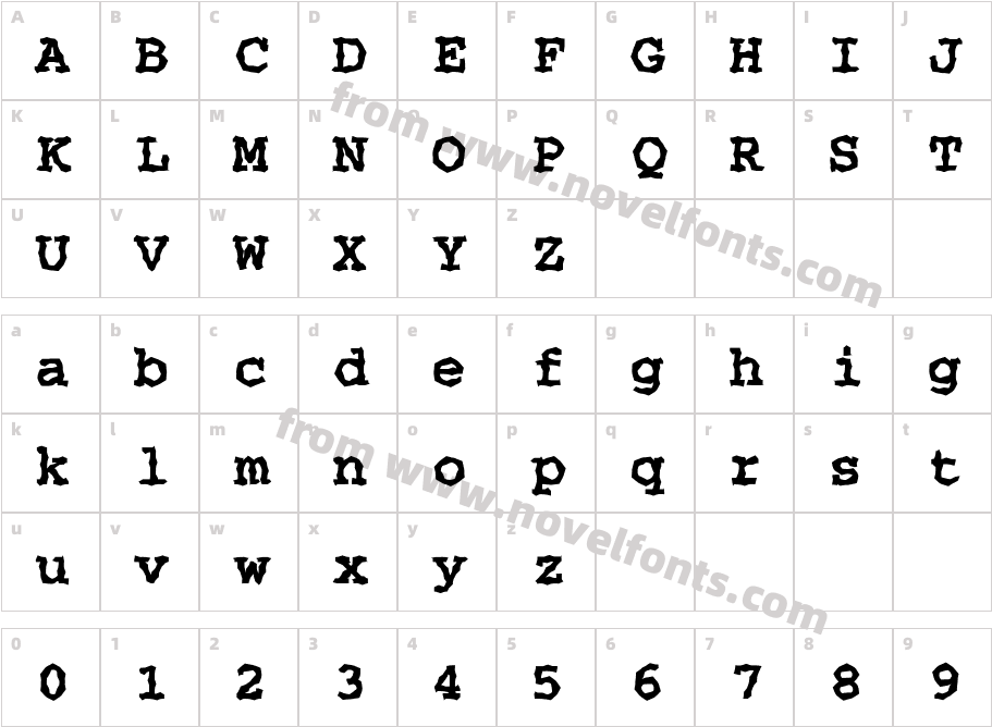 FZ WACKY 35Character Map