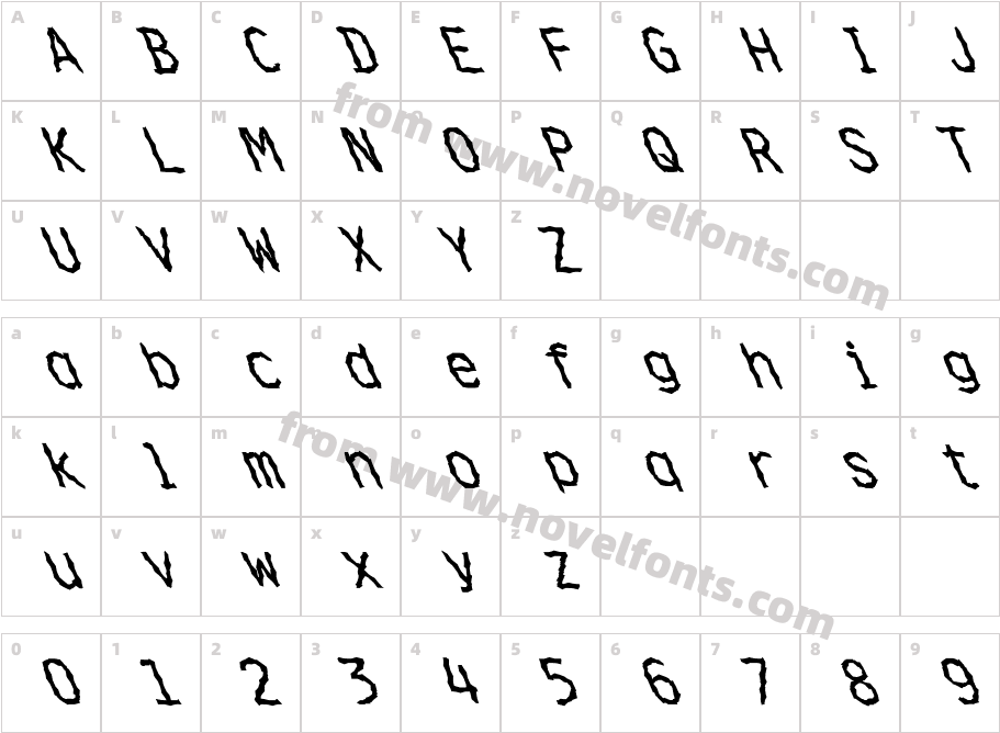 FZ WACKY 36 LEFTYCharacter Map