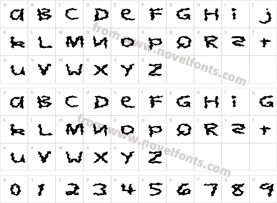 FZ WACKY 4 EXCharacter Map