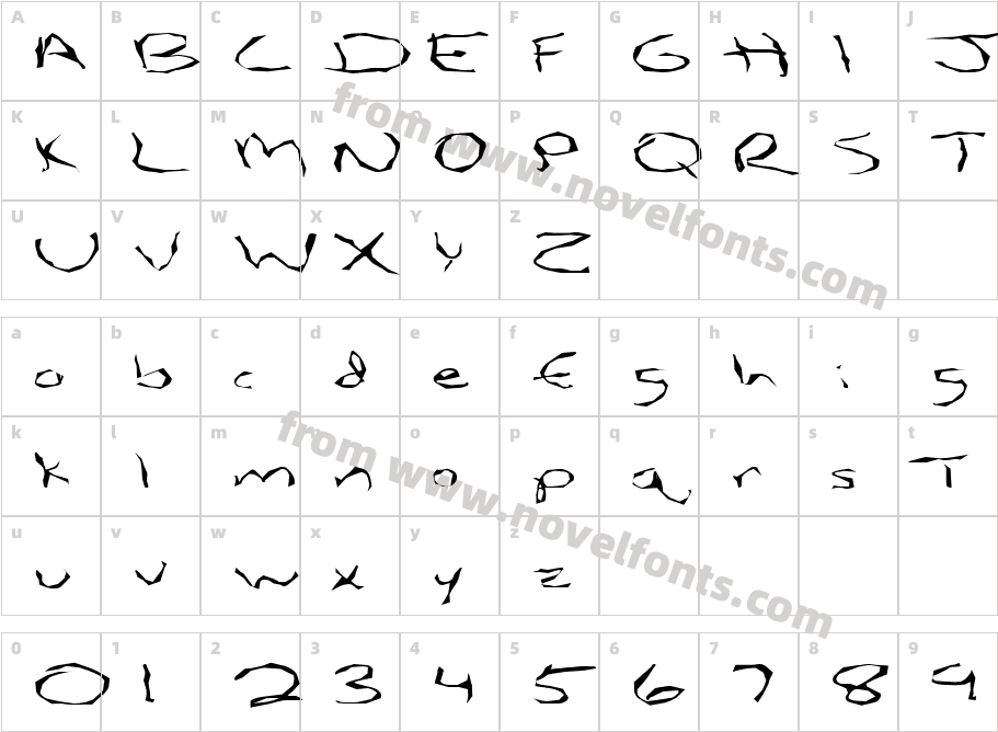 FZ WACKY 5 EXCharacter Map