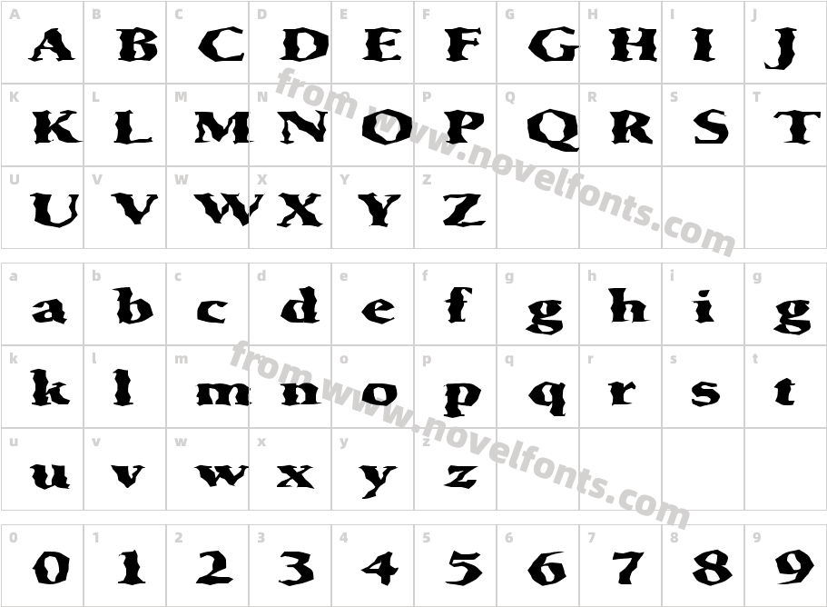 FZ WACKY 66 EXCharacter Map