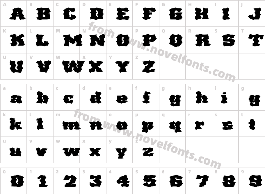 FZ WACKY 67 EXCharacter Map