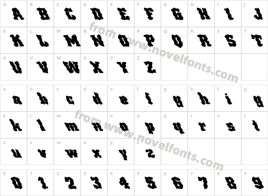 FZ WACKY 67 LEFTYCharacter Map