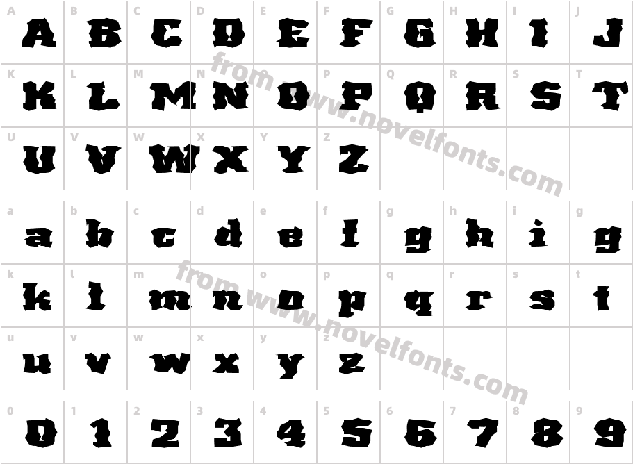 FZ WACKY 68 EXCharacter Map