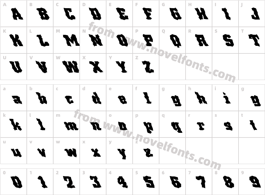 FZ WACKY 68 LEFTYCharacter Map