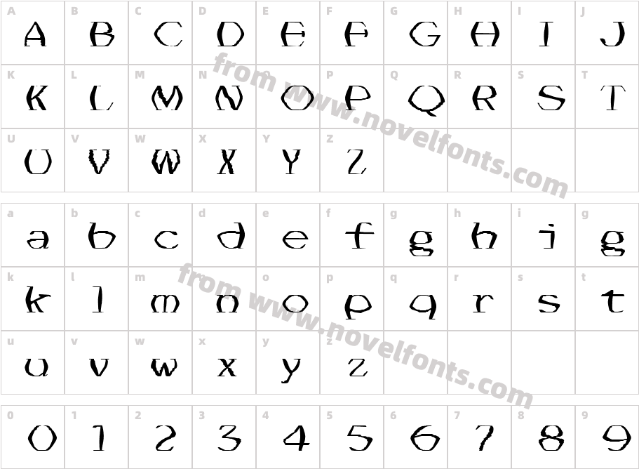 FZ WARPED 1Character Map